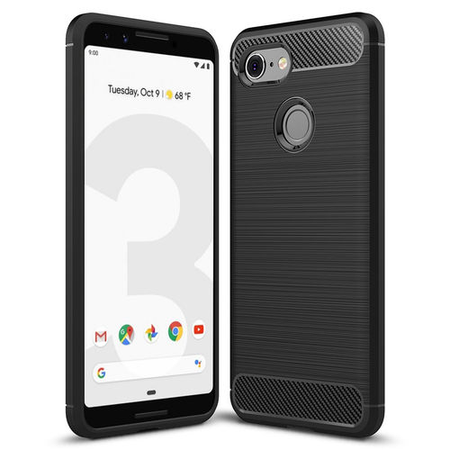 Flexi Slim Carbon Fibre Case for Google Pixel 3 - Brushed Black